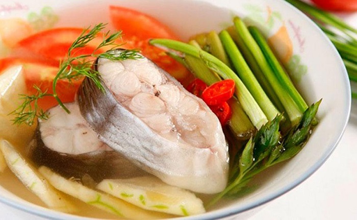 Cá thu 1 nắng nấu canh chua