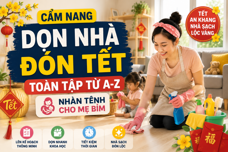 Cẩm Nang Dọn Nhà Đón Tết Toàn Tập Từ A-Z (Nhàn Tênh Cho Mẹ Bỉm)